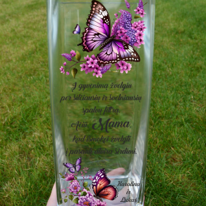 Stiklinė vaza Skraidantys drugeliai