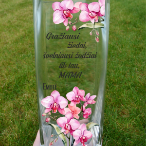 Stiklinė vaza Orchidėjos