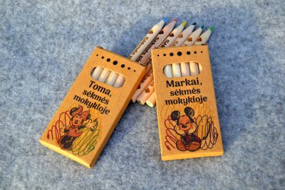 Spalvoti pieštukai Minė ir Mikis